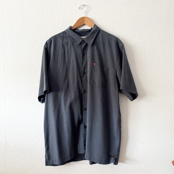 Vintage Quiksilver Button Up Shirt Mens XL Plaid Hawaii Casual Luau - Picture 1 of 5